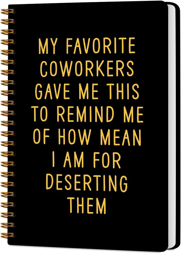 CQM Farewell Gifts for Coworkers Hardcover Spiral Notebooks, My Favorite Coworkers Gave Me This Notebook College Ruled, Coworker Leaving Gift, Sarcastic Farewell Gift, Goodbye Gifts for Coworkers - Image 1